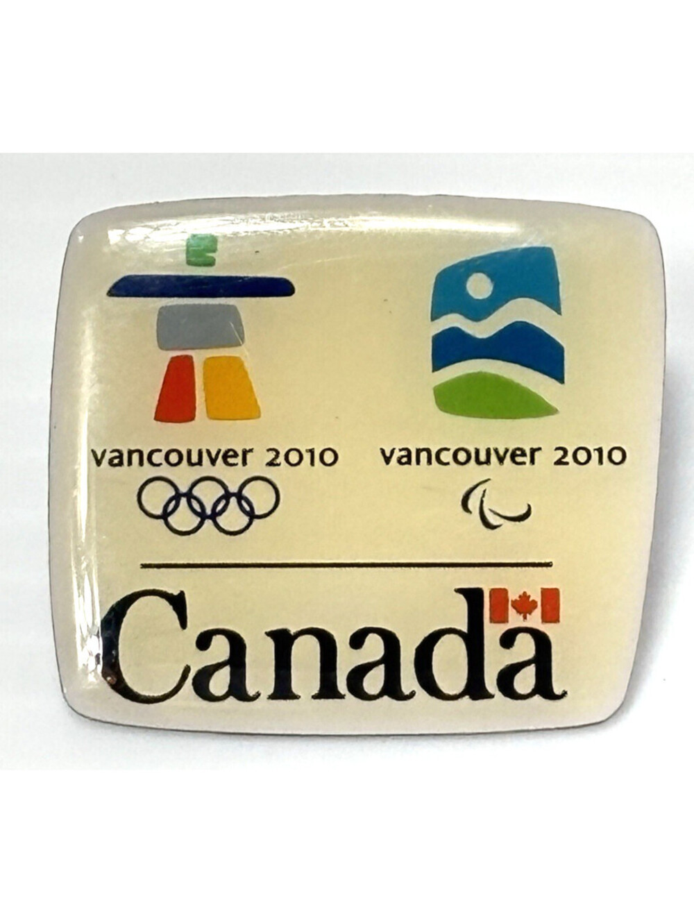 Vancouver 2010 Winter Olympic Paralympic Dual Logo Pin Canada Inukshuk Aminco
